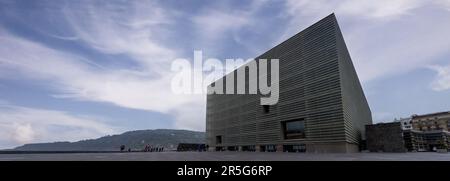 San Sebastian, Spain - April 18, 2022: Kursaal Conference Center and Auditorium designed by Rafael Moneo located in San Sebastián (Basque Country, Spa Stock Photo