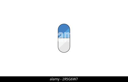 Capsule Pill isolated on white background Stock Vector