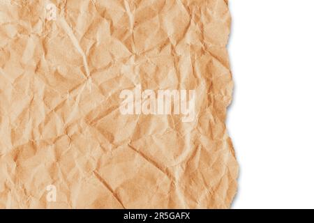 Recycled Crumpled Gray Paper Texture With A Torn Edge Isolated On White  Background Stock Photo by Kateryna_Maksymenko