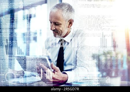 Theres no bugs in this code. a mature businessman working on programming code. Stock Photo