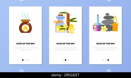 Spa things icon set Stock Vector