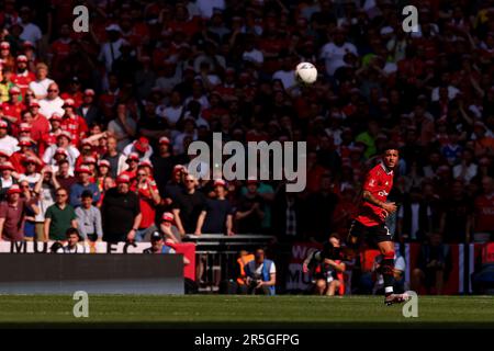 3rd June 2023;  Wembley Stadium, London, England; FA Cup Final Football, Manchester City versus Manchester United; Jadon Sancho of Manchester Utd Stock Photo