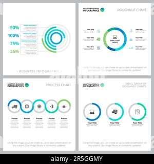 Creative charts set for web design, statistical reports Stock Vector