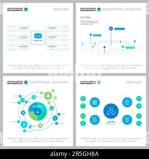 Creative charts set for marketing report, workflow layout Stock Vector