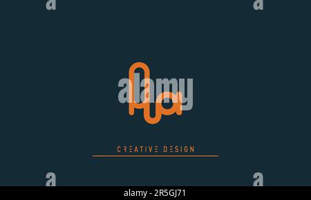 Alphabet letters Modern Creative logo QA , AQ Stock Vector