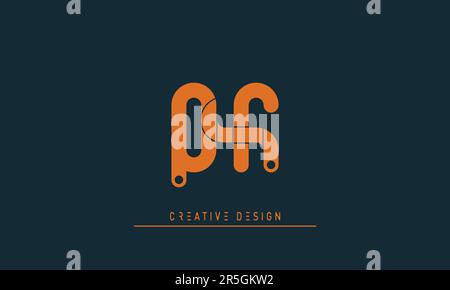 Alphabet letters Modern Creative logo QF , FQ Stock Vector