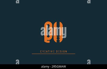 Alphabet letters Modern Creative logo QH , HQ Stock Vector