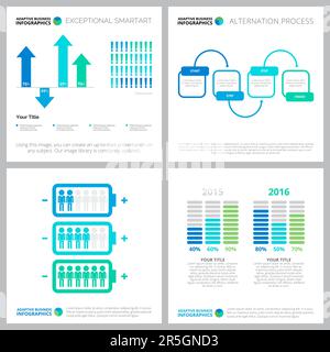 Creative infographics set for web design, statistical report Stock Vector