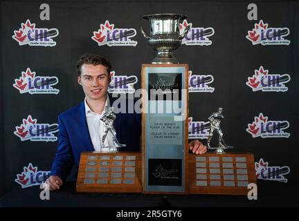 Regina Pats Center Connor Bedard Poses For Photographs With The ...