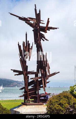 SAUSALITO, CALIFORNIA, USA - AUGUST 6 : Hermandad by Sergio Castillo Mandiola in Sausalito, California, USA on August 6, 2011. One unidentified person Stock Photo