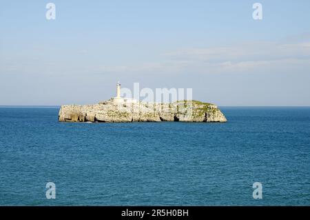 La Isla de Mouro, Island, Mediterranean Sea, Santander, Cantabria, Spain Stock Photo