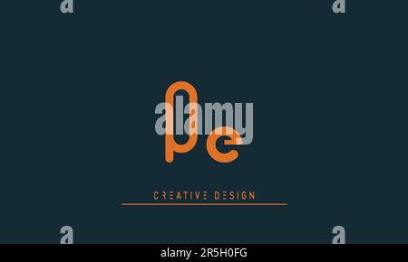 Alphabet letters Modern Creative logo QE , EQ Stock Vector