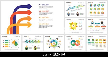 Trendy infographic layout set Stock Vector