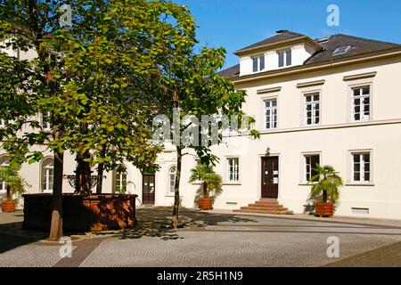 Castle courtyard, Heiligenberg Castle, Seeheim-Jugenheim, Hesse, Germany Stock Photo