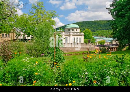 Spa hotel, spa garden, Spa, Bad Kissingen, Bavaria, Germany Stock Photo