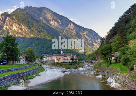 Bignasco, Vallemaggia, Ticino, Switzerland Stock Photo