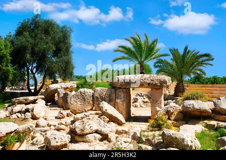 Megalith in St Pauls Bay, Malta Stock Photo