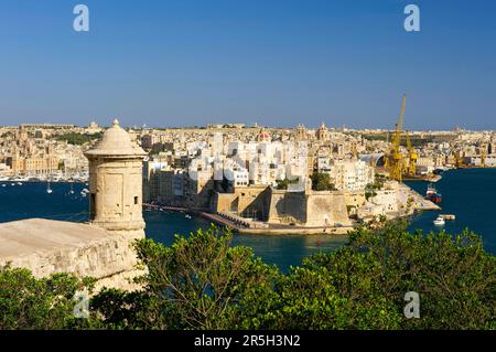 View from Valetta to Vittoriosa, Malta Stock Photo