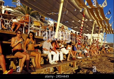 Cafe Savannah in San Antonio, Ibiza, Balearic Islands, Spain Stock Photo