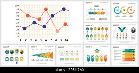 Bright infographics layout set Stock Vector