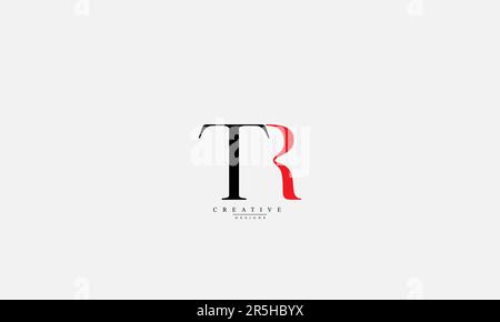 Alphabet letters Initials Monogram logo TR RT T R Stock Vector