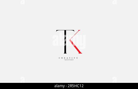 Alphabet letters Initials Monogram logo TK KT T K Stock Vector