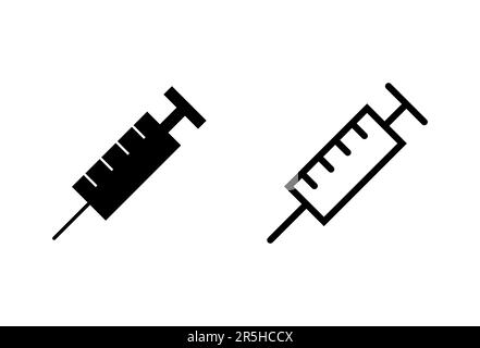 Syringe icon set. injection icon vector. Stock Vector