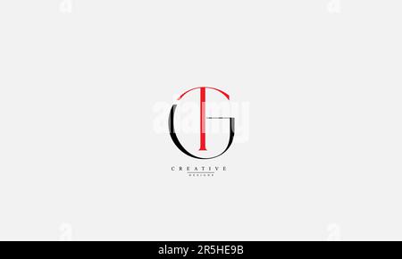 Alphabet letters Initials Monogram logo TG GT T G Stock Vector