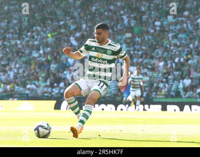 Hampden Park Glasgow.Scotland, UK. 3rd June, 2023. Scottish Cup Final .Celtic v Inverness Caledonian Thistle. Liel Abada of Celtic Credit: eric mccowat/Alamy Live News Stock Photo