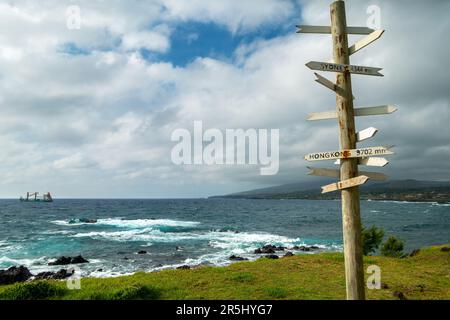 Stormy weather on Easter Island Stock Photo - Alamy