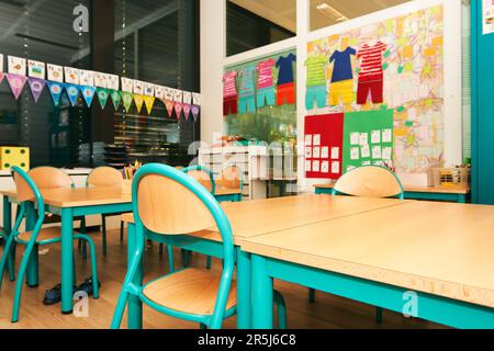 Elementary classroom, back to school concept Stock Photo