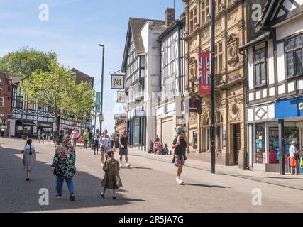 People walking in Wigan town centre, Greater Manchester, England, UK Stock Photo