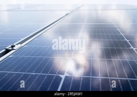 Close up solar panel background. High quality photo Stock Photo