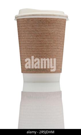 Coffee cup. A disposable coffee paper cup or mug. Stock Photo