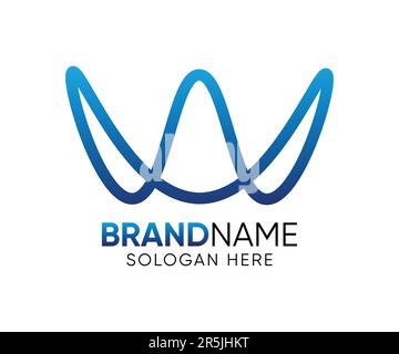 W letter logo design vector template Stock Vector