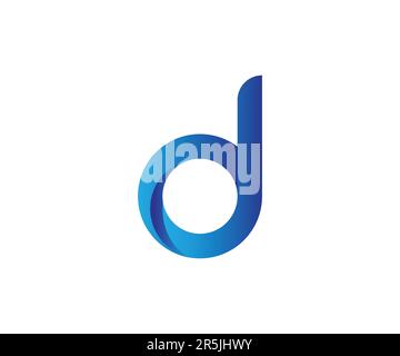 3d d logo design vector template Stock Vector