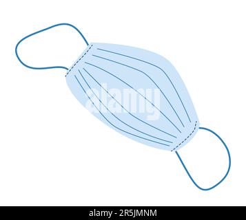 medical mask for protection on a white background Stock Vector