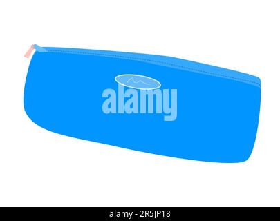 cartoon style drawing of a school pencil case Stock Vector