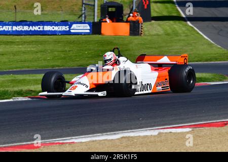 Mark Higson, McLaren MP4/1B, Masters Racing Legends, two races of ...