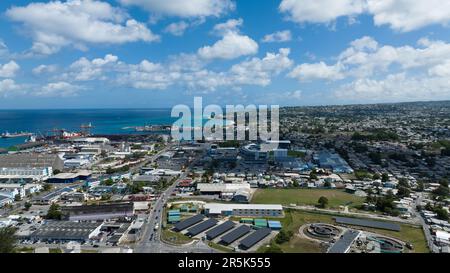 Bridgetown. 30th May, 2023. This aerial photo taken on May 30, 2023 shows a view of Bridgetown, capital of Barbados. Credit: Xin Yuewei/Xinhua/Alamy Live News Stock Photo