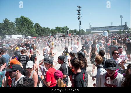 Nuremberg, Germany. 04th June, 2023. Bassist April Kae of