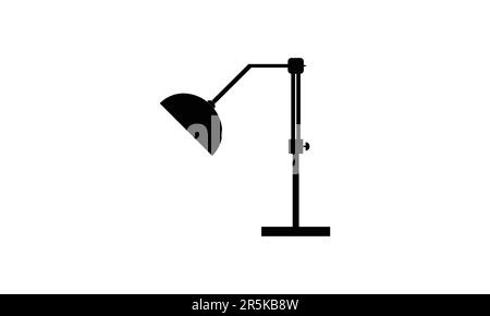 black and white modern lamp isolated Stock Vector