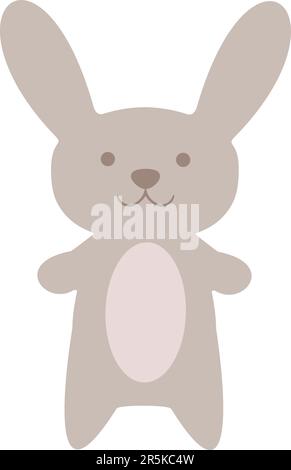 A toy bunny isolated on white background. Vector illustration Stock Vector