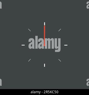 CLASSIC CLOCK VECTOR ILLUSTRATION  WITH BLACK BACKGROUND. Stock Vector