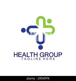 Community Health People Care Logo Concept sign icon symbol Design.  Vector illustration logo template Stock Vector