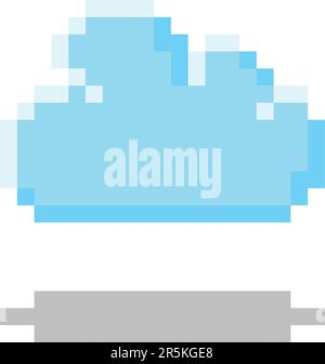 Cloud icon. Pixel 8 bit style Stock Vector