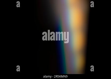 Analogic light leak produced with glass crystal and led lights