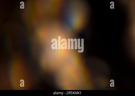 Analogic light leak produced with glass crystal and led lights