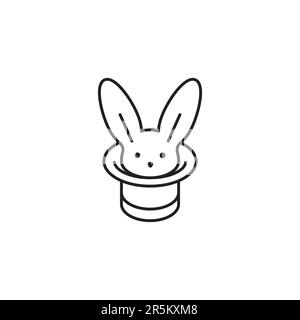 hare hat icon isolated on white background. Stock Vector