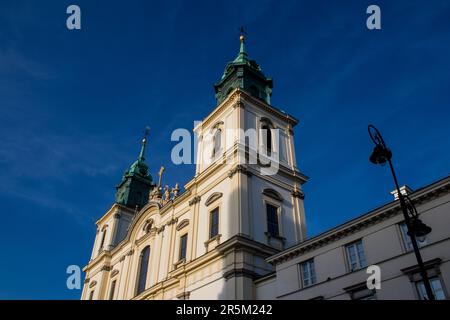 Facade of medieval church around Stary Rynek, Old Town Market Place located in Warsaw, an emblematic city and the capital of Poland. Stock Photo